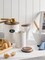 Food Storage Containers with Airtight Lids, 78/25 oz Ceramic Flour and Sugar Canisters Sets, Embossed Large Jars for Pasta, Oats, Coffee Bean, Cookies, Rice, Grains, Tea - Set of 2, Clover